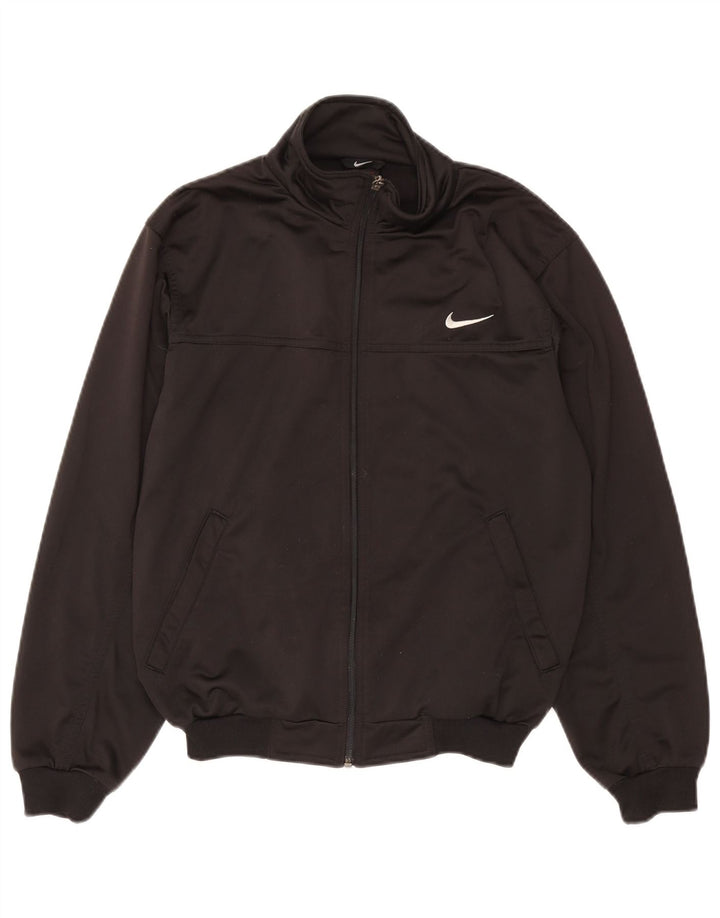 Nike Herren-Trainingsanzugoberteil mit Grafik, UK, 34/35 XS, schwarzes Polyester