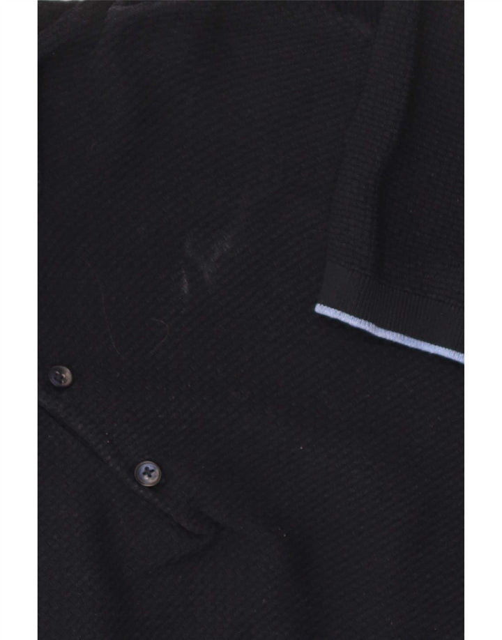 Massimo Dutti Herren-Poloshirt, große marineblaue Baumwolle