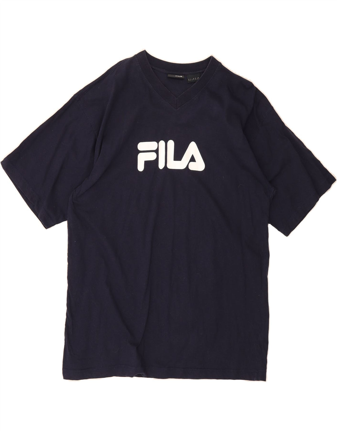 FILA Mens Graphic T-Shirt Top XL Navy Blue Vintage Fila and Second-Hand Fila from Messina Hembry 