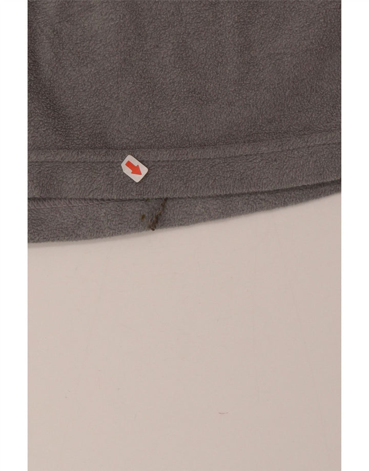 Invicta Herren-Fleecepullover mit Reißverschluss am Hals, großes graues Polyester