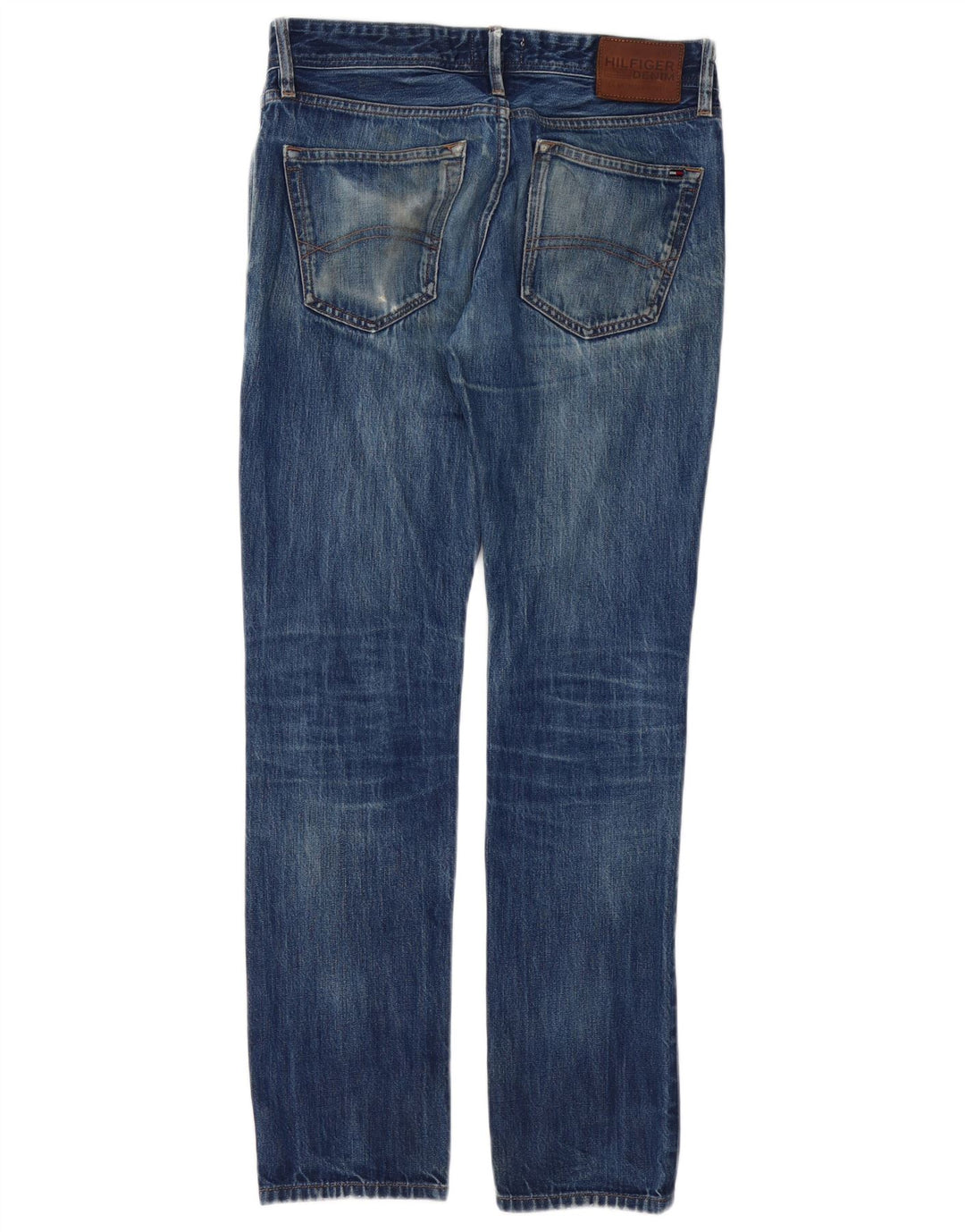 Tommy Hilfiger Herren Distressed Slim Jeans W30 L32 Blaue Baumwolle