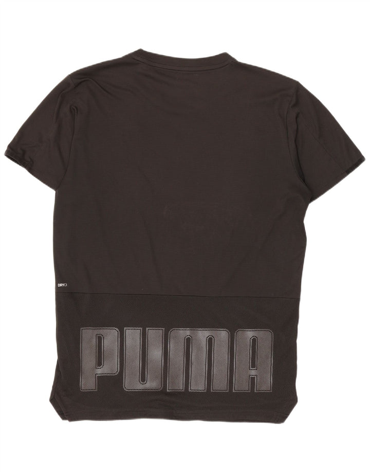 Puma Herren Grafik T-Shirt Top Small Schwarz Polyester Sport