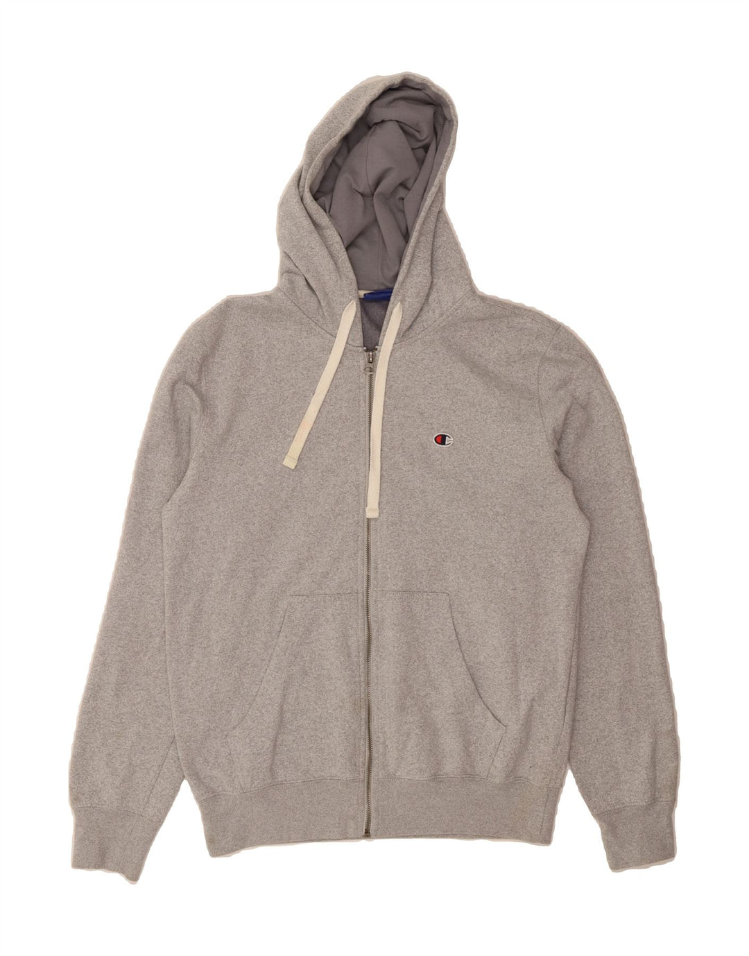 CHAMPION Mens Zip Hoodie Sweater Medium Grey Polyester Vintage Champion and Second-Hand Champion from Messina Hembry 