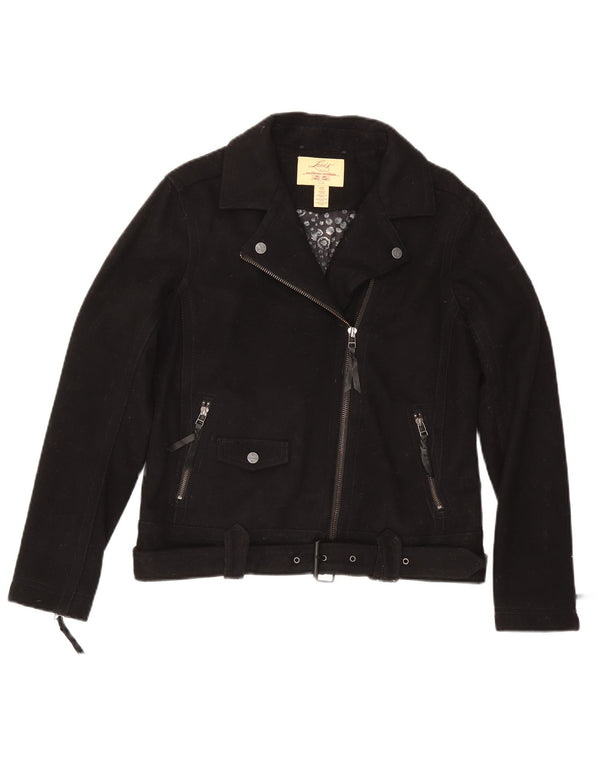 Levi's Damen Bikerjacke UK 14 Mittelschwarze Wolle