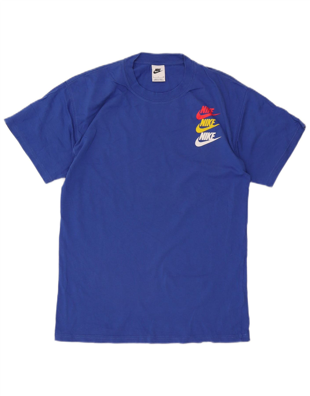Nike Herren-T-Shirt mit Grafik, Größe S, Blau, Baumwolle