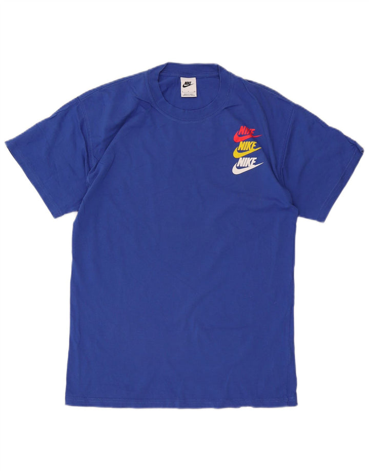 Nike Herren-T-Shirt mit Grafik, Größe S, Blau, Baumwolle