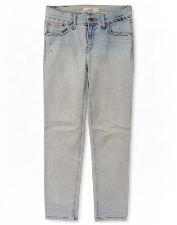 Levi's Damen Boyfriend Slim Jeans W25 L27 Blaue Baumwolle