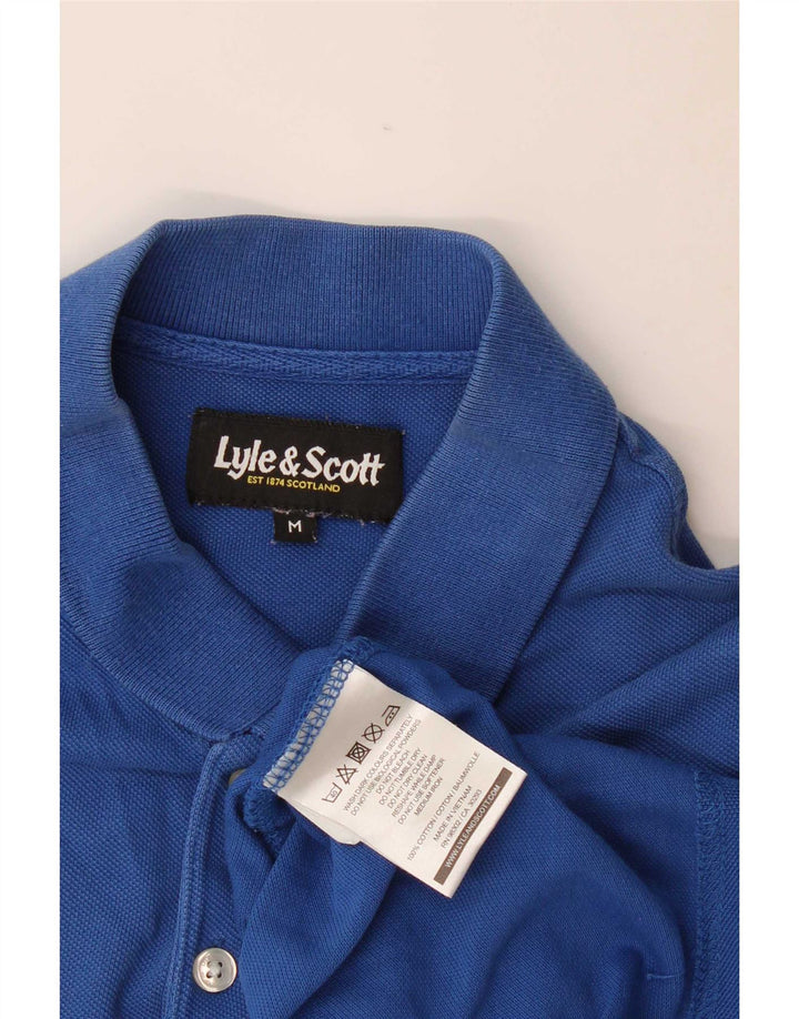 Lyle & Scott Herren-Poloshirt aus mittelblauer Baumwolle