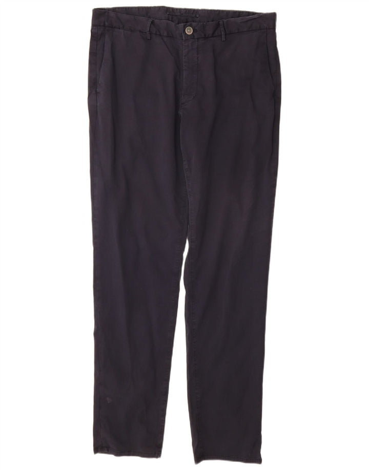 MASSIMO DUTTI Herren Slim Fit Chinohose EU 44 Large W34 L32 Marineblau