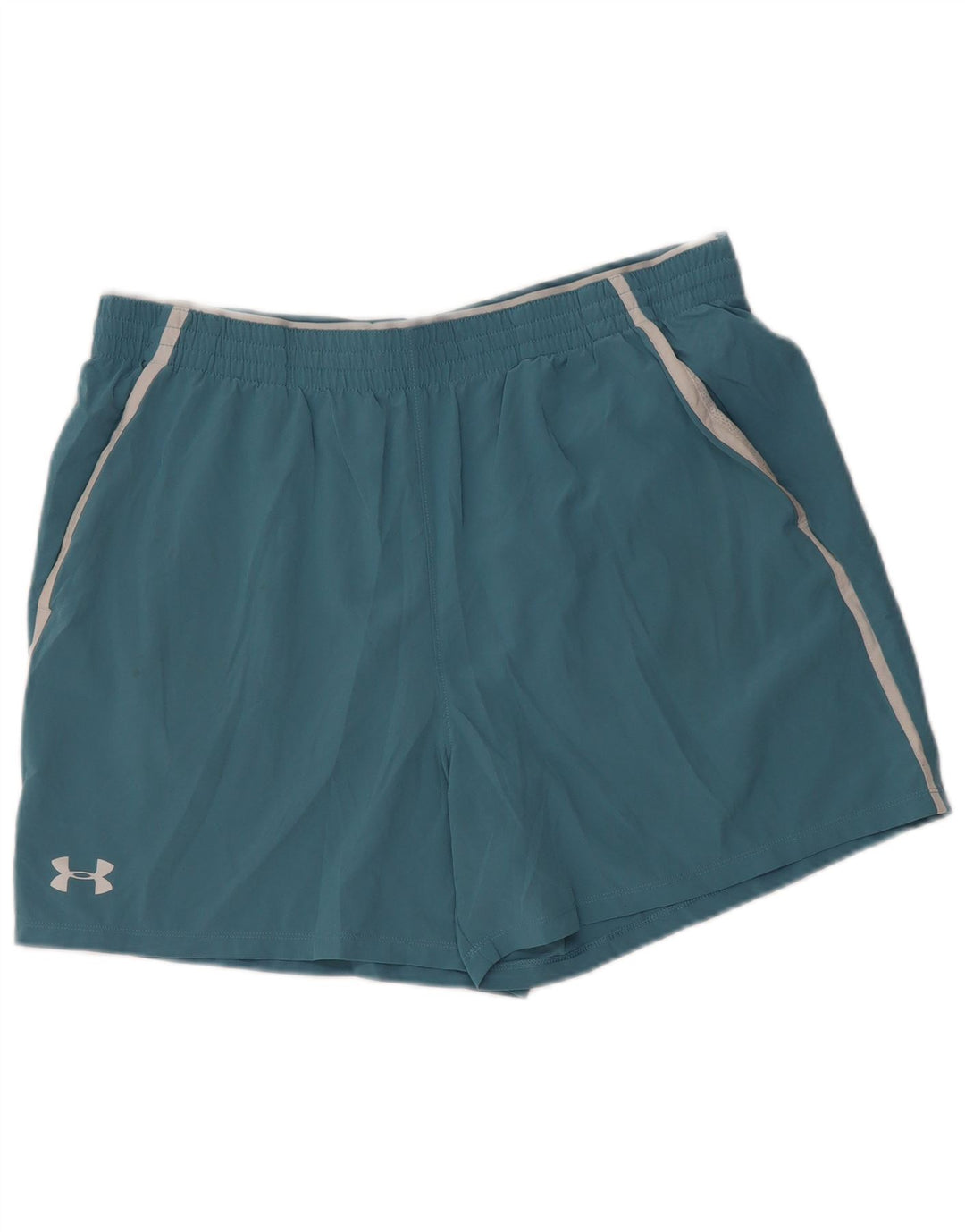 UNDER ARMOUR Herren Sportshorts XL Blaues Colourblock-Polyester