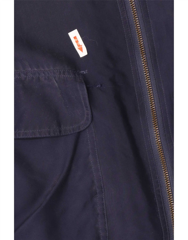 Leader Herren Bomberjacke UK 42 XL Marineblau Seide