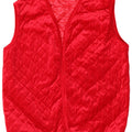 VINTAGE Womens Quilted Gilet UK 18 XL Red Polyester