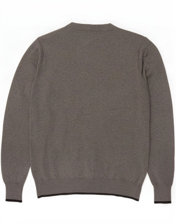 Marks & Spencer Herren Blue Harbor Cardigan Pullover mittelgraue Baumwolle