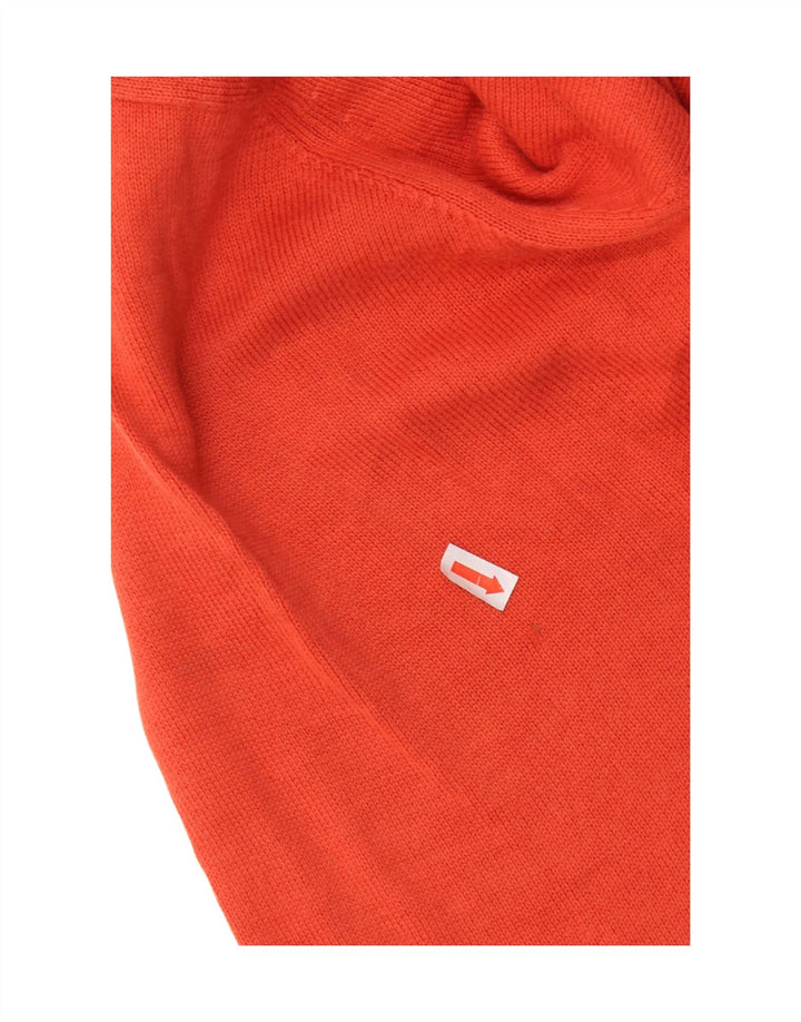 Lacoste Herren-Pullover mit Rundhalsausschnitt, Größe 4, mittelorange Baumwolle