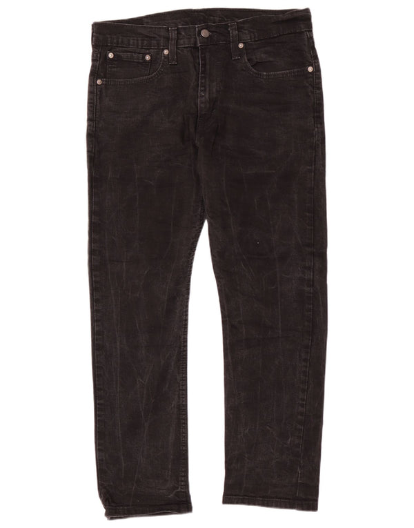 Levi's Herren 502 Tapered Jeans W32 L27 Schwarze Baumwolle