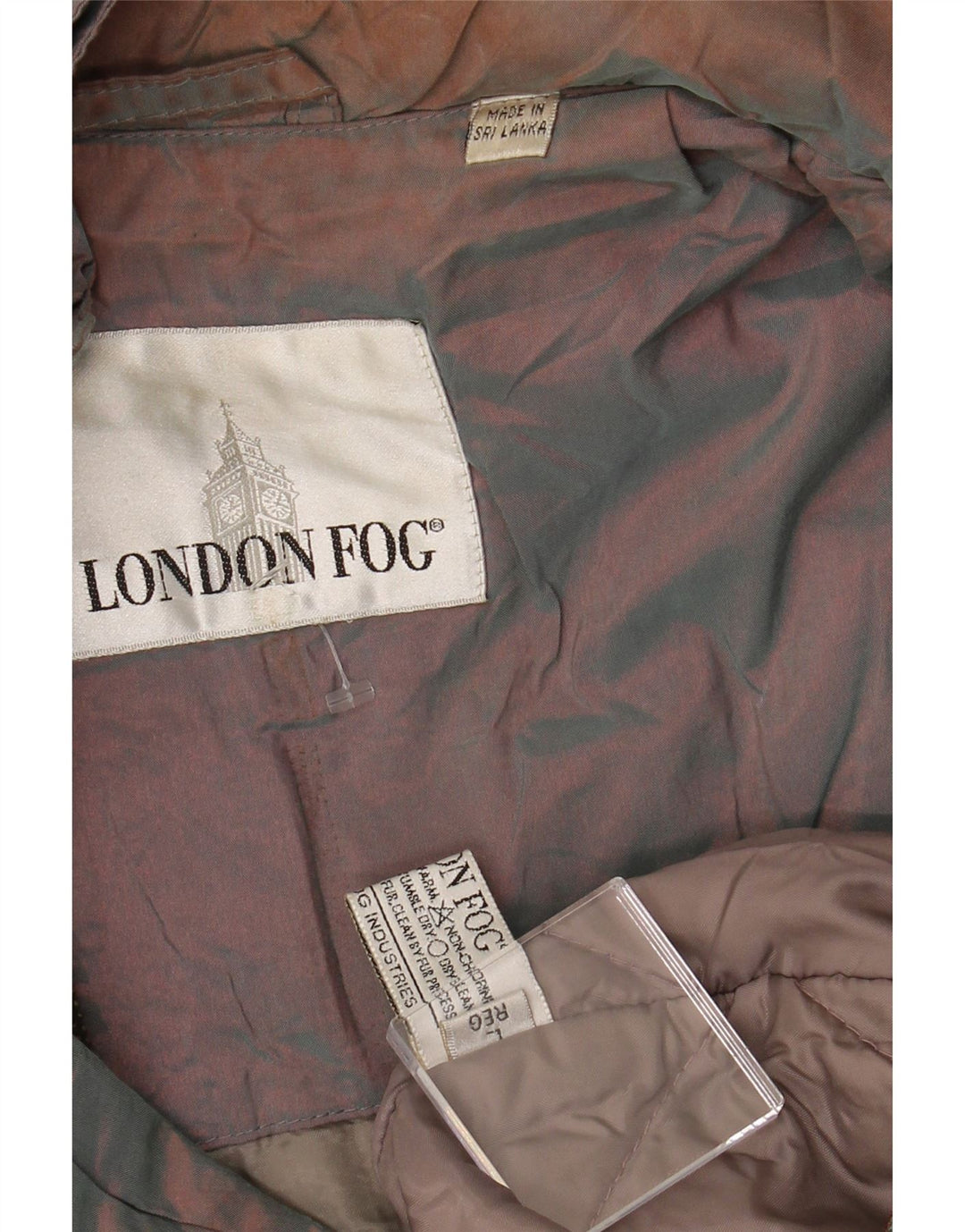 LONDON FOG Damen-Windbreaker-Jacke mit Kapuze, übergroß, Gr. 16, Braun