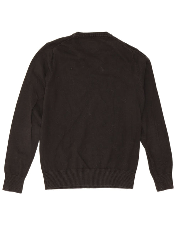 Tommy Hilfiger Damen-Pullover mit V-Ausschnitt, UK 12, mittelschwarz, Baumwolle