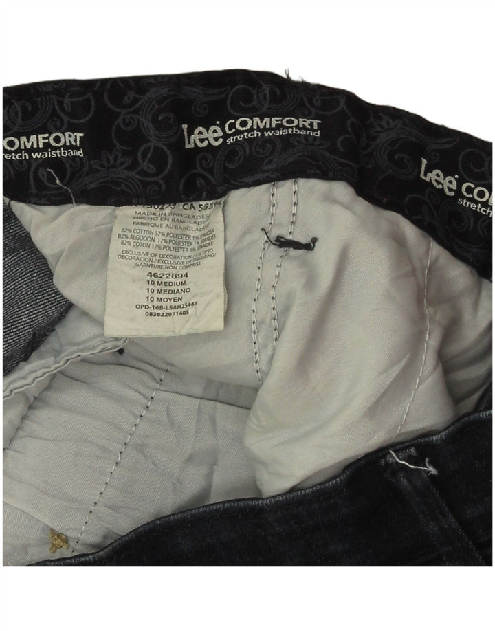 Lee Damen Jeansshorts US 10 Large W32 Marineblaue Baumwolle