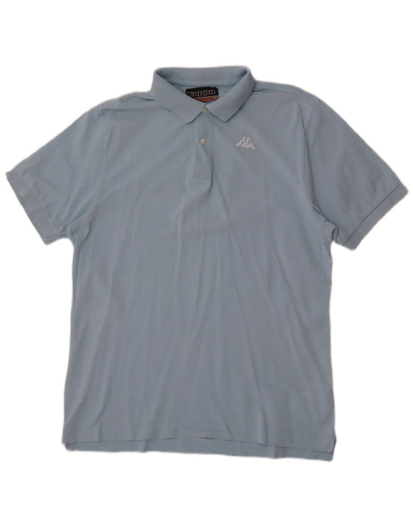 Kappa Herren-Poloshirt aus mittelblauer Baumwolle