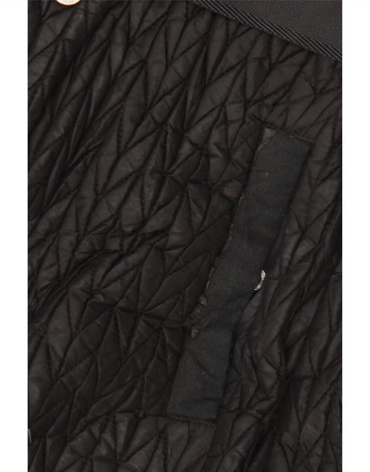 Karen Millen Damen Wattierter Mantel UK 12 Medium Schwarz Polyamid