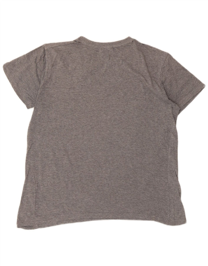 Fila Herren Grafik-T-Shirt-Oberteil Mittelgrau meliert
