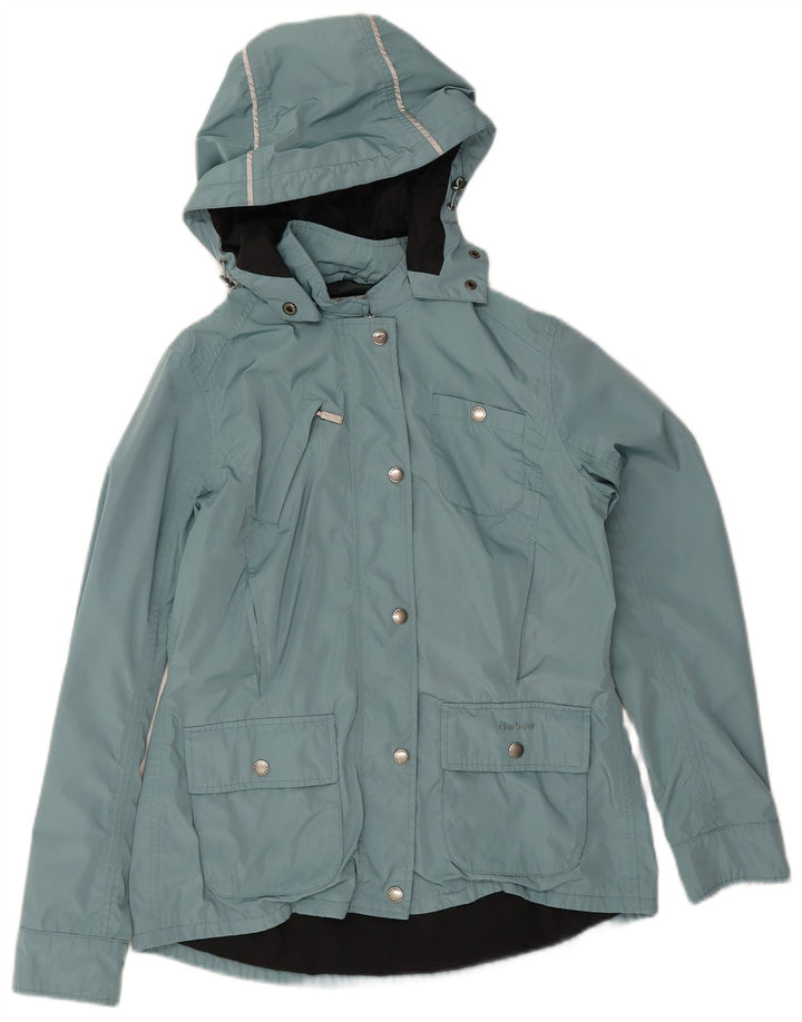Barbour Damen-Regenjacke mit Kapuze, UK 14, Größe L, Blau