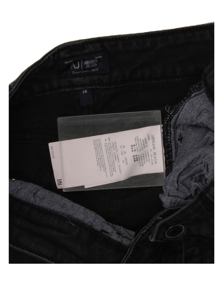 ARMANI Womens Straight Jeans W28 L27 Navy Blue Cotton Vintage Armani and Second-Hand Armani from Messina Hembry 