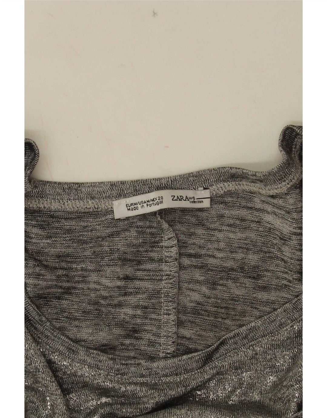 Ärmelloses Blusenoberteil für Damen von Zara, Größe 44, Mittelgrau