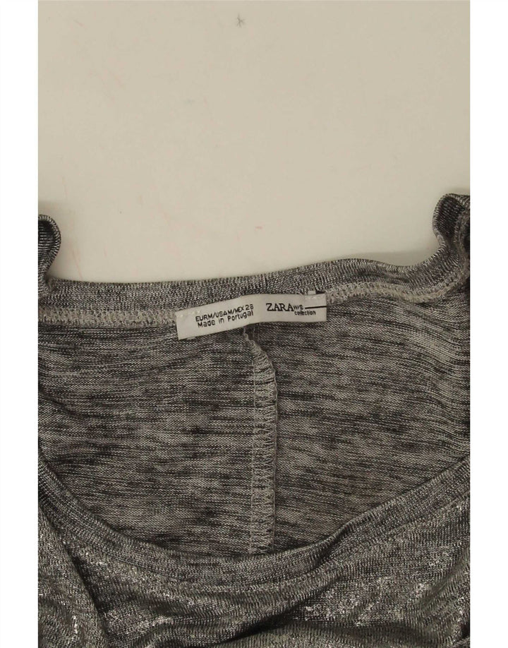 Ärmelloses Blusenoberteil für Damen von Zara, Größe 44, Mittelgrau