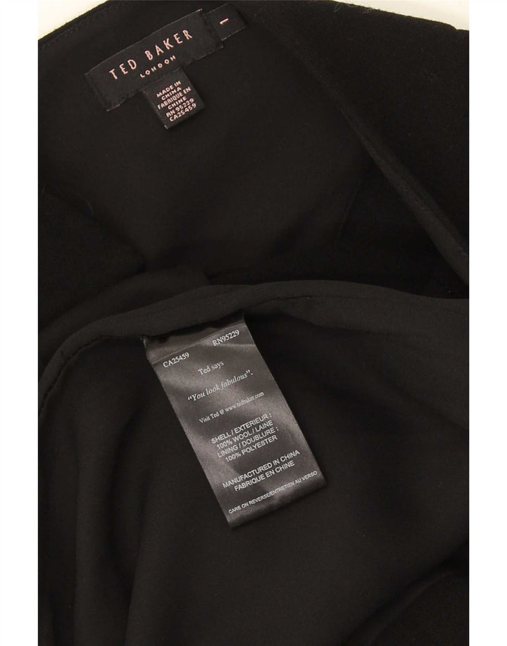 Ted Baker Damen, figurbetontes Kleid, Größe 1 XS, schwarze Wolle