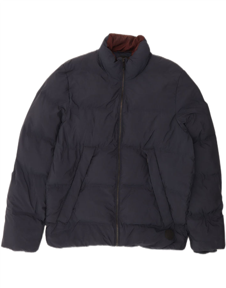 TED BAKER Wattierte Herrenjacke, Größe 3, Mittel, Marineblau