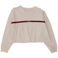 Levi's Damen-Pullover, übergroßer Crop-Sweatshirt, Gr. 14, Größe L, weiß gestreift
