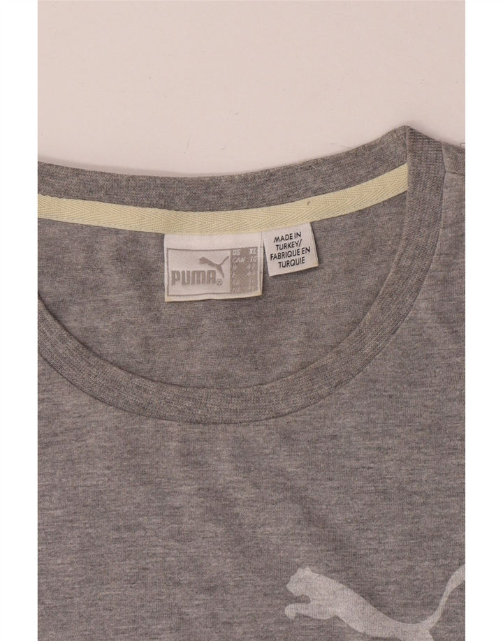 Puma Damen Graphic Top Langarm UK 14 Large Grau