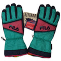 Fila Herren-Skihandschuhe, klein, grün, Farbblock, Polyester, Winter