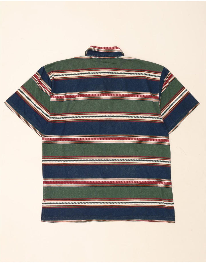 Rocky Herren-Rugby-Poloshirt, groß, mehrfarbig, gestreift