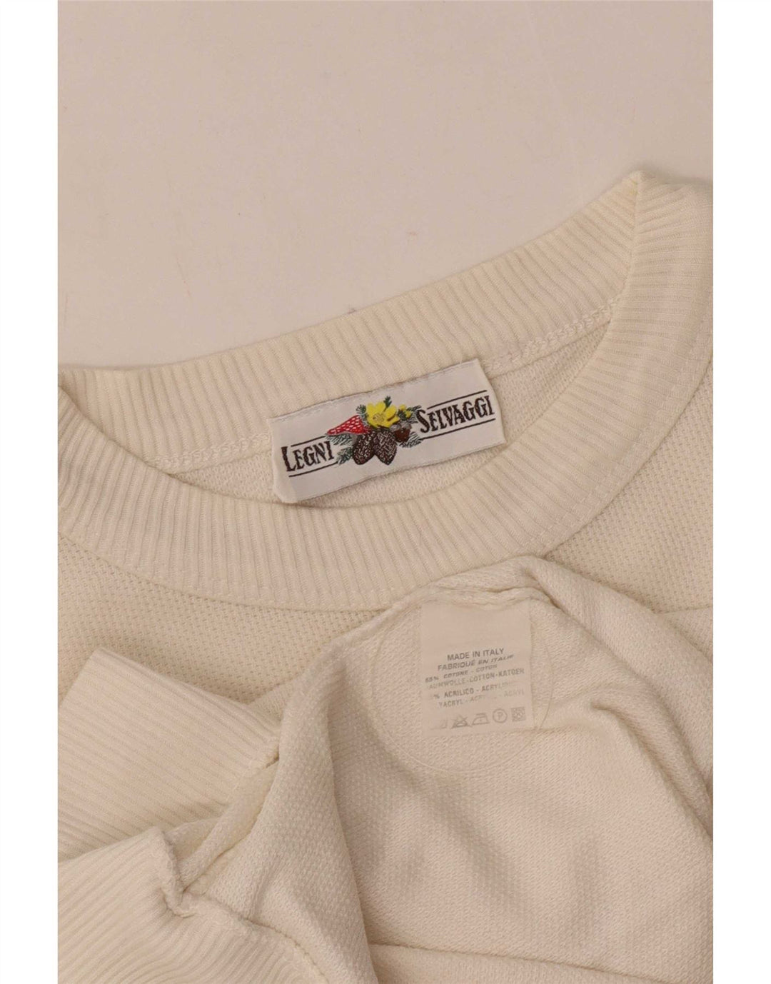 Vintage Herren-Sweatshirt mit Grafik, mittelweiße Baumwolle