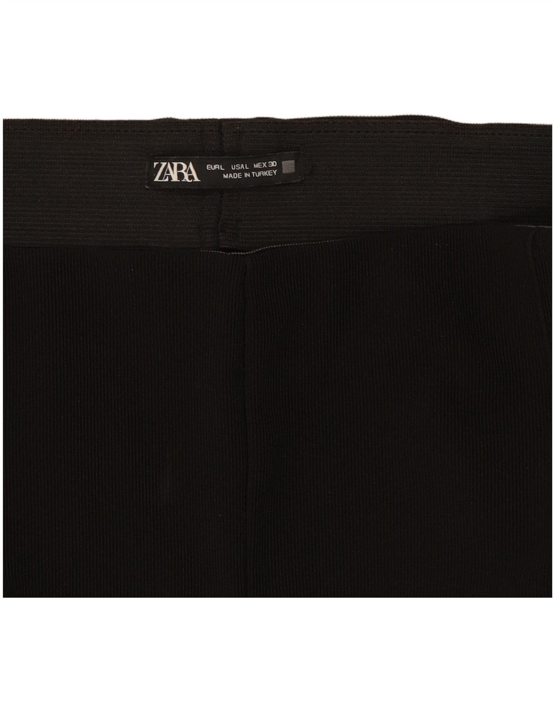 Zara Damen Steigbügel-Leggings UK 14 Large Schwarz