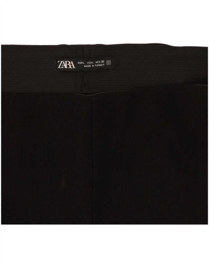 Zara Damen Steigbügel-Leggings UK 14 Large Schwarz