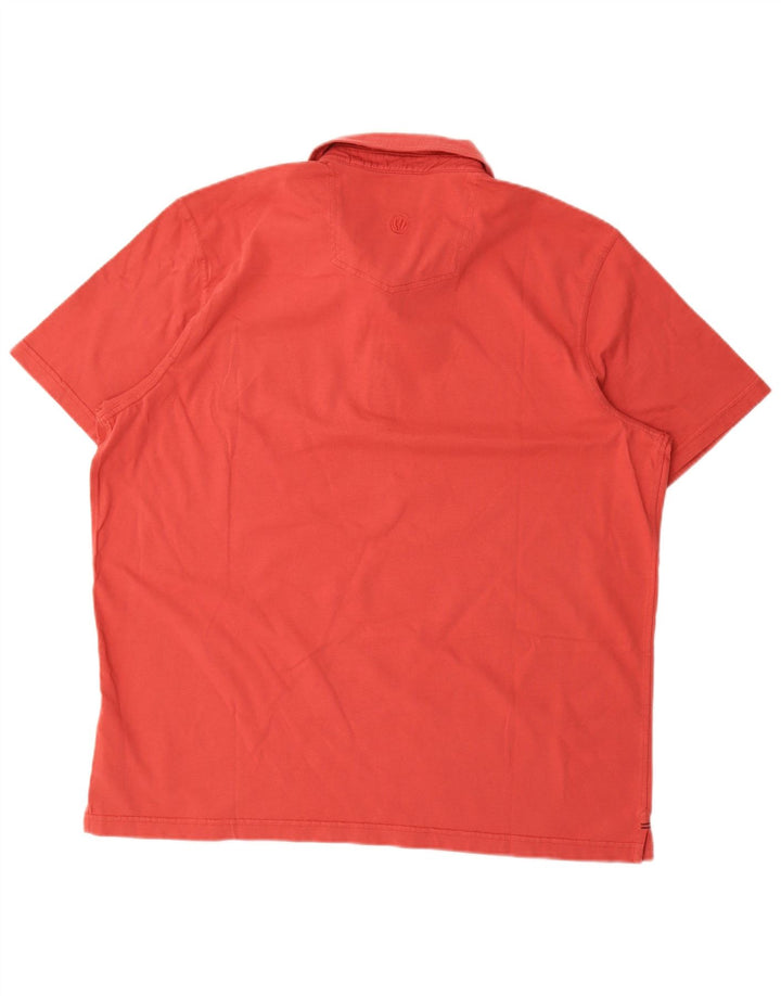 Fat Face Herren Poloshirt 2XL Rot Baumwolle