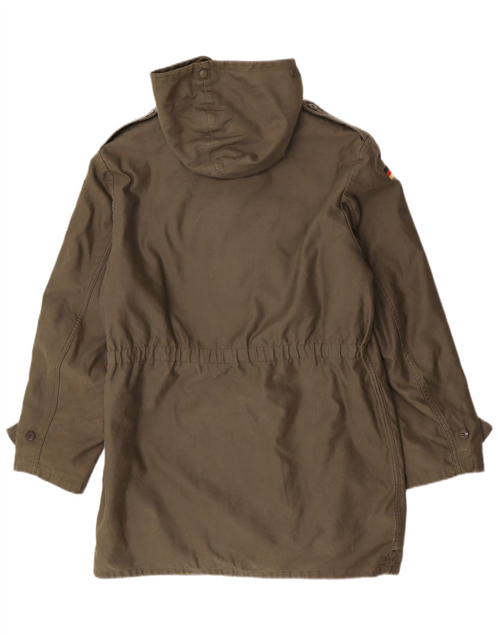 Vintage Herren Kapuzen Sherpa Parka Jacke UK 38 Medium Khaki