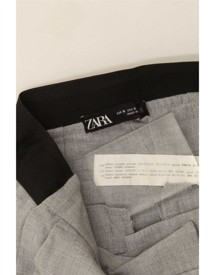 Slim-Anzughose für Damen von Zara, Größe S, W26, L26, Grau, Colourblock-Polyester