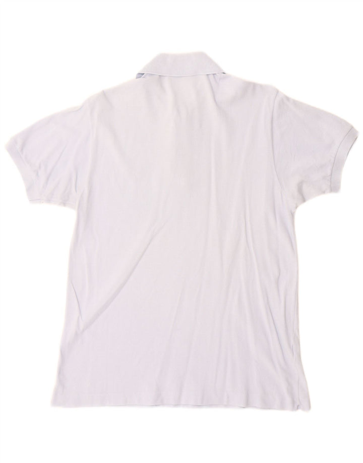 Lacoste Herren-Poloshirt, Größe 4, mittelblaue Baumwolle