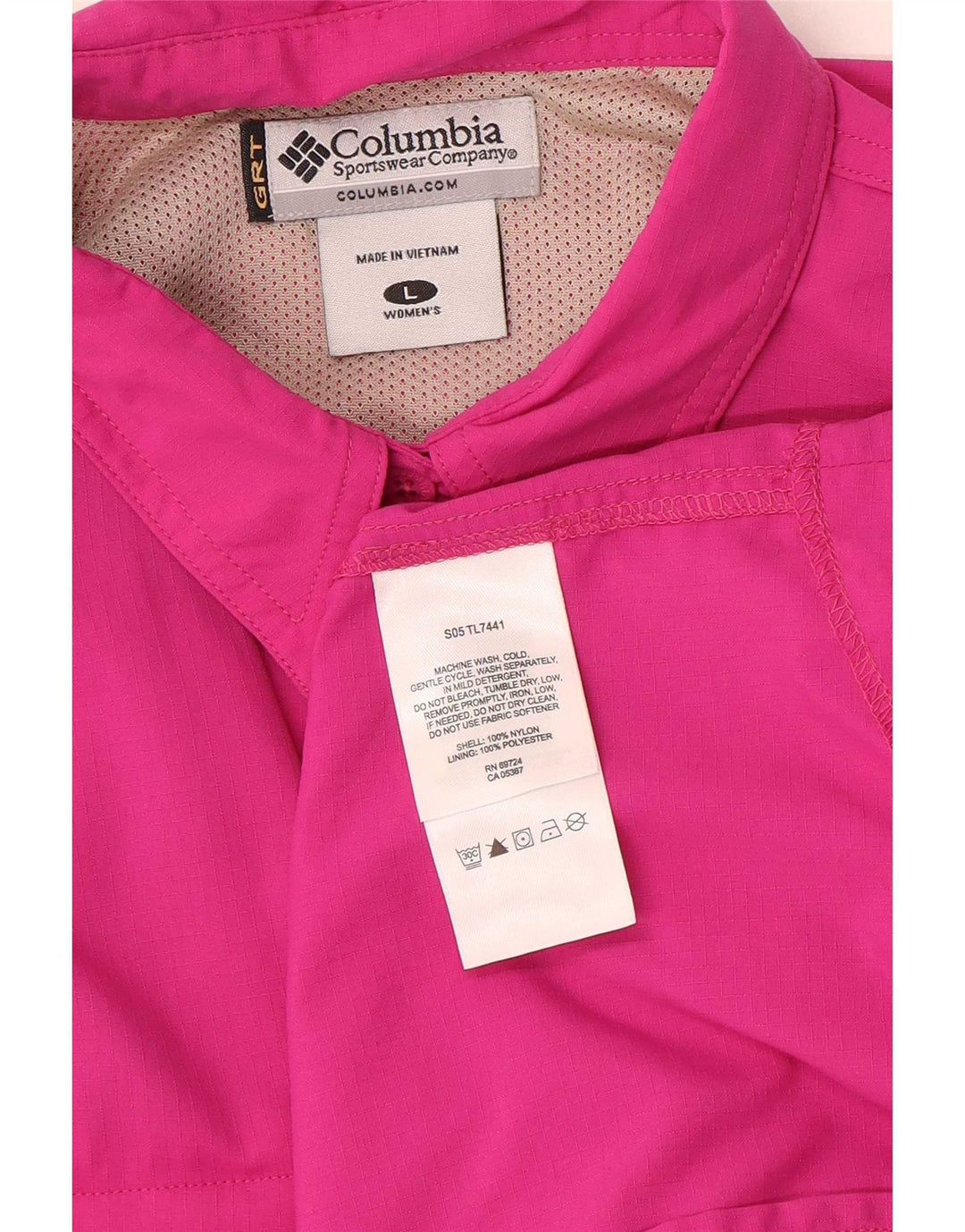 Columbia Damen-Hemd UK 16 Large Pink Nylon