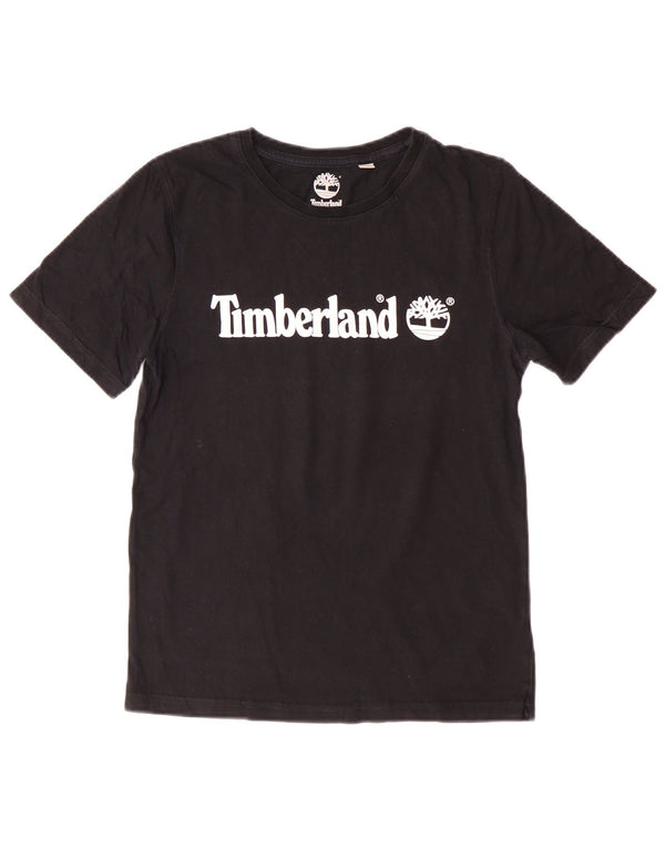 Timberland Boys Graphic T-Shirt Top 11-12 Years XS Black Cotton