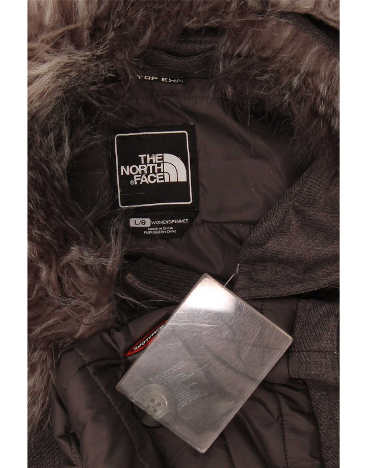 The North Face Damen Parka Jacke UK 16 Large Grau Polyester