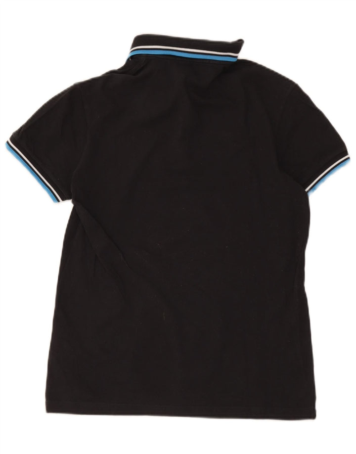 Fred Perry Herren-Poloshirt, klein, schwarz, gestreift, Baumwolle