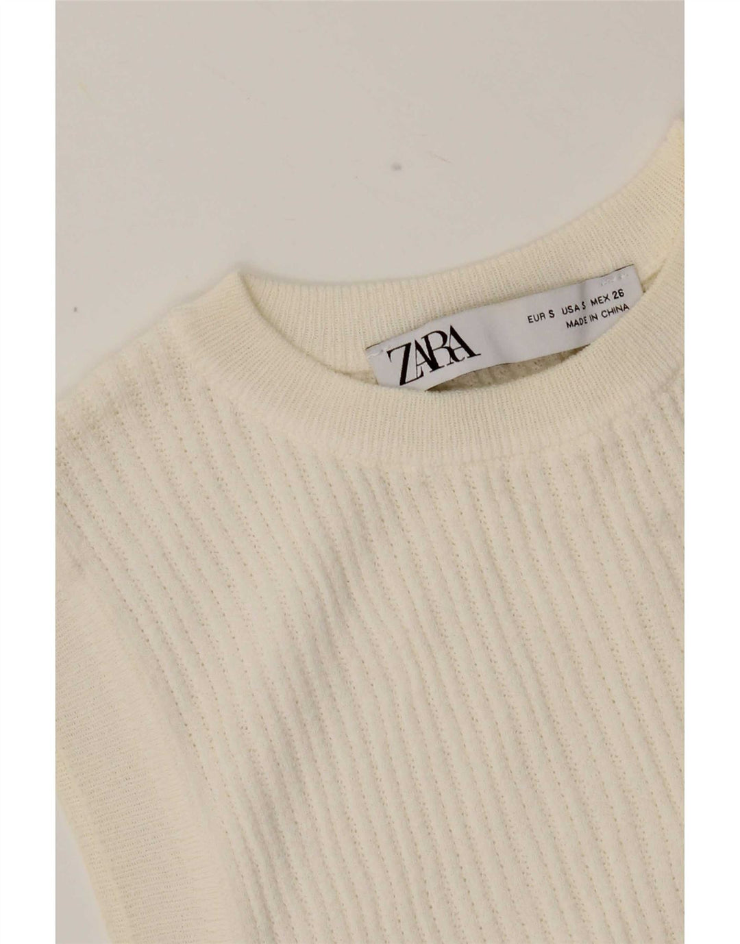 Zara Damen Crop Vest Top UK 8 Small Weiß
