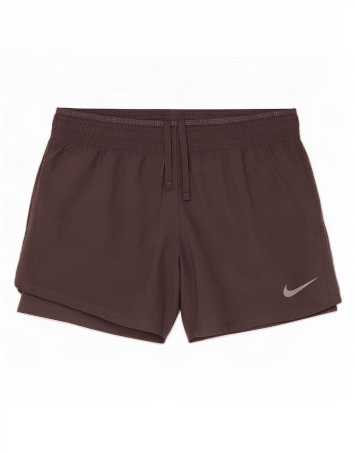 Nike Damen Dri Fit Sport Shorts UK 8 Small Grau