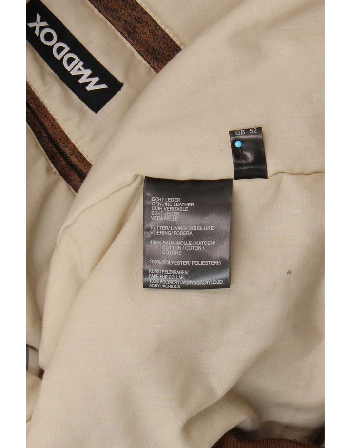 Maddox Herren Lederjacke UK 52 6XL Braunes Leder
