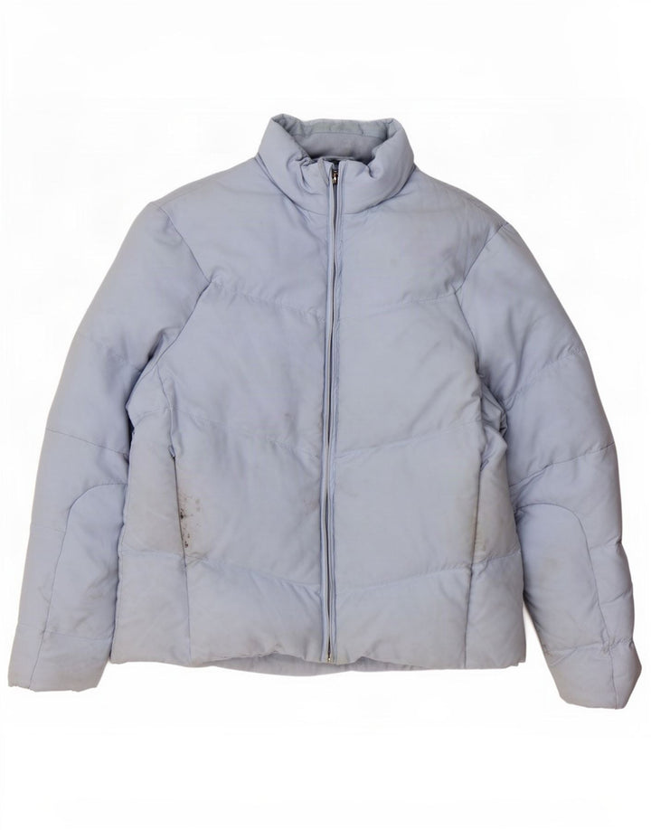 Crew Clothing Damen Wattierte Jacke UK 12 Mittelblaues Polyester